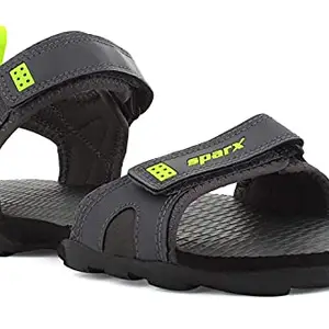 Sparx Men's Cool Grey Neon Green Sport Sandal (SS-709)