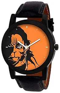 Jack Klein Men's Hanuman Orange Dial Analog Watch
