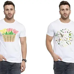 Shree Shyam Textile - Where Fashion Begins | DP-2944 | Polyester Graphic Print T-Shirt | | Pack of 2
