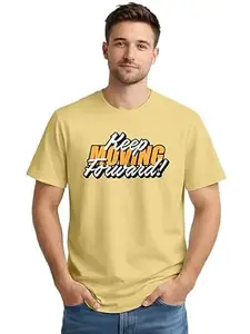 ENCIGER Men’s Graphic Printed T-Shirt Cotton | Casual Round Neck Half Sleeve Tee | Regular Fit Stylish