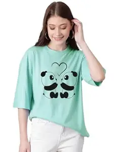 KOTTY Women’s Graphic Printed T-Shirt – Soft Cotton Blend Tee for Everyday Style