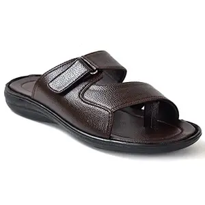 AJANTA Men Brown Flats Sandal CG1082