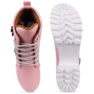 AROOM Lightweight Comfortable, Latest Collection, Leather, Lace-Up Boots/Shoes for Women and Girls