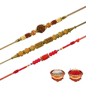 Manonita Rakhi Gift for Brother, bhaiya bhabhi, Gift Set (Rakshabandhan Mug, Roli,Chawal) BM-BN-BR