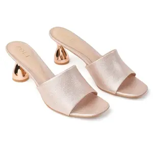 Women's Slip-On Strapless High Heels (Rose, UK Footwear Size System, Adult, Women, Numeric, Medium, 9)