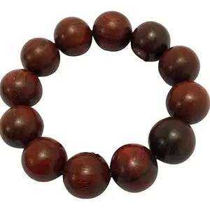 BluDiamond Lal Chandan Bracelet Original 10mm Red Chandan Braselet Round Bead लाल चन्दन ब्रेसलेट Lal Sandalwood Bracelet Original Certified Red Sandalwood Braclet For Women