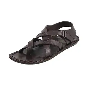 Mochi Mens Leather Brown Sandals (Size (6 UK (40 EU))
