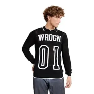 WROGN Men's Polo T-Shirt | Textured | Slim Fit