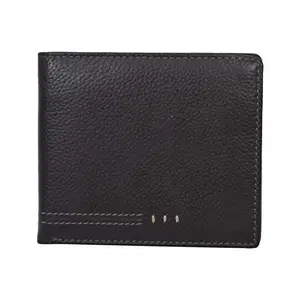 Leatherman Fashion LMN Genuine Leather Brown Unisex Wallet(10 Card Slots)