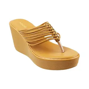Mochi Womens Synthetic Yellow Slip Ons (Size (5 UK (38 EU))