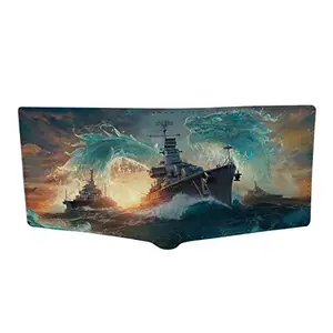 CRAFTSEVER Canvas Wallet for Men and Boys 6 Card Holder Wallet,bi fold Canvas Printed Genuine Wallet and Purse Card Holders for Men (Dark Brown)