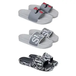 DRACKFOOT Men's Sandals | Lightweight Wear| Stylish & Easy to Wear For Men'S GR-SAN-(3-COMBO)-1590-1589-3103-10