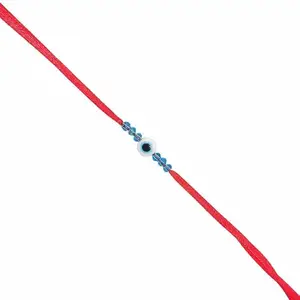 The Bling Stores Evil Eye Rakhi for Men with Roli Chawal & Best Wishes Greeting Card (Available in Multi-Colour)