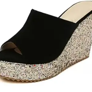 GLO GLAMP Women's Fancy And Stylish wedges Heeled Sandal for Women's And Girls (pink, 2)