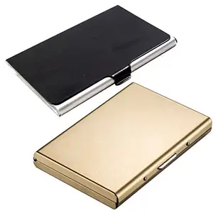 Stealodeal Full Gold Metal Limited Edition with Black Stainless Steel Card Holder