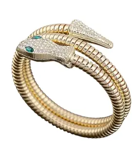 Beautiful serpent handcuff bracelet with contemporary snake theme