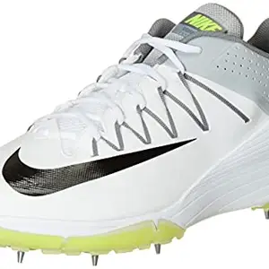 Nike Men's Domain 2 White/Black-Wolf Grey-Volt Cricket Shoes - 13 UK (48.5 EU) (14 US) (844125-108)