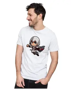 ALLEN BLACK Men's & Women's Regular Fit 100% Cotton T-Shirt (SUPERNUNX-White XL Men Round_)