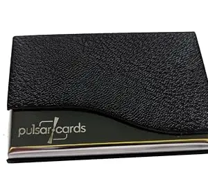 NAVIDAD Pulsar Card Holder - Credit Debit ATM Business Visiting Name Wallet ID Protector Case PU Leather Steel