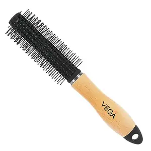 Vega Round Hair Brush (India's No.1* Hair Brush Brand) For Adding Curls, Volume & Waves In Hairs| Men and Women| All Hair Types (H3-RB)