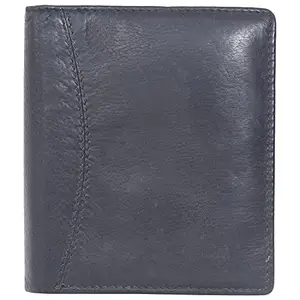 Leatherman Fashion LMN Genuine Leather Black Unisex Wallet (6 Slots)