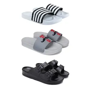 DRACKFOOT Men's Sandals | Lightweight Wear| Stylish & Easy to Wear For Men'S GR-San-(3-COMBO)-3026-1590-3115-10
