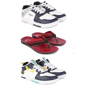 DRACKFOOT Men's Sports Shoes | Lightweight Stylish & Easy to Wear for Men'sGRT-(3-Combo)-1075-3129-1074-9 Multicolor