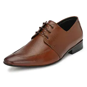 Burwood Men BWD 357 Tan Leather Formal Shoes-6 UK (40 EU) (BW 358)