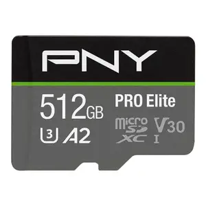 PNY U3 Pro Elite MicroSD Card - 512GB - (P-SDUX512U3100PRO-GE)