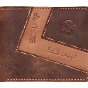 SCHARF Flip Cut Genuine Leather Bi-fold Wallet for Men MWA57