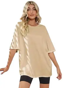 Accmetees Oversize Cotton T Shirt Women, Plain T Shirt,Half Sleeve,Loose Tshirt, Bagg Fit (XX-Large)