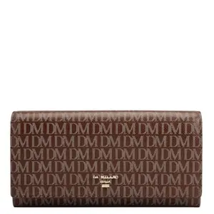 Da Milano Flap Leather Women Wallet - Brown (LW-0988Q)
