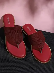 ICONICS Women's Flats, Red, 6