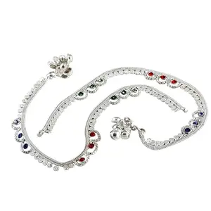 Heer Collection Traditional Jewellery For All Occassions Anklets Payal Pair for Women/Girls Alloy Anklet - Bzr_118 Payal Neckles Dal (1-Pair)