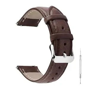 Olifin Coffee Strap Colors for Quick Release Leather Watch Band, Axus Leather Watch Strap 18Mm