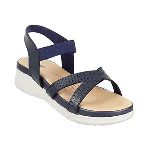 Walkway Women Blue/Navy Synthetic Sandals,EU/38 UK/5 (33-3029)
