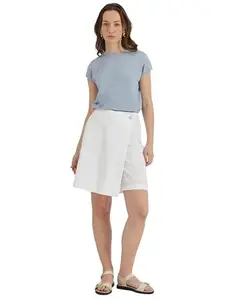 FableStreet Cotton Skort - White
