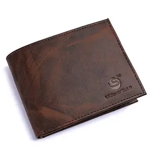 Leatherstile RFID Protected Brown Quality Faux Leather Wallet for Men