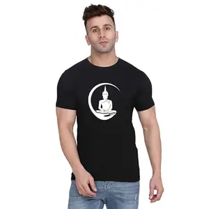ALLEN BLACK Men's Round Neck T-Shirt,Men's T-Shirt Idea f Gym, Sp ts, Casual Outings, (GA_L_7538_) Multicolour