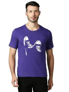 Mod Ecru Canvas Sneakers Purple T-Shirt-M