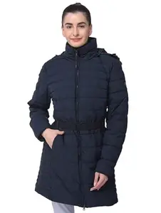 Woodland Womens Polyster Casual Regular Jacket (Navy, S)