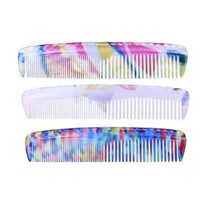 Premium Dressing Detangling Printed Hair Comb Combo Set Italy Comb for Men,Women (Multicolour), Imported, Pack of 3