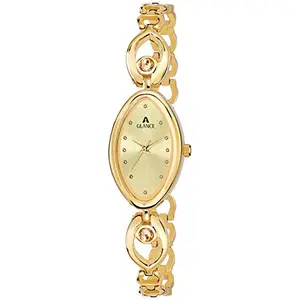 Aglance 2527ym02 Golden Dial Womens Watch Wrist Watch Strap Analogue Wrist Watch for Women and Girls