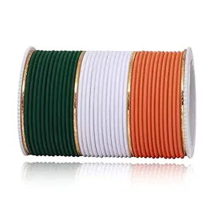 T4 Jewels Tricolour Metal Bangles Set Independence/Republic Day Special for Women & Girls - (Set of 36)_2.6