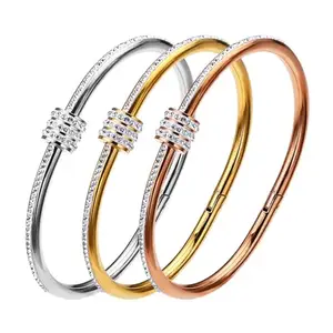MIAMI bracelet for women Stylish Bangles for women Adjustable Anti Tarnish Bracelet for girls rose gold Kada for Women Accessories Anti Tarnish Jewellery Stainless Steel Cuff Bracelet gifts Combo
