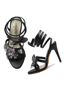 SELFIEE Fabulous Attractive Butterfly Design Perfect for Every Occasion Pencil Heel Sandal Womens And Girls