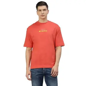 Royal Enfield Men's Classic Fit T-Shirt (TSS240035RED_RED 2XL)