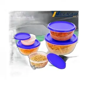 Kitchen Container |250+450+800+1400+2500 ml| Stackable Refrigerator Organizer for Fresh Food Storage | BPA-Free Kitchen Solution Transparent food storage Stackable frid|design - 477for home