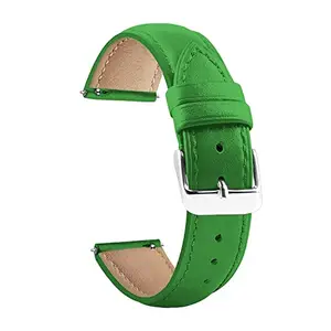 ACM Watch Strap Leather Belt 22mm compatible with Fastrack Rogue Smartwatch Casual Classic Band Green