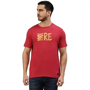 Royal Enfield Men's Regular Fit T-Shirt (TSA230007_RED